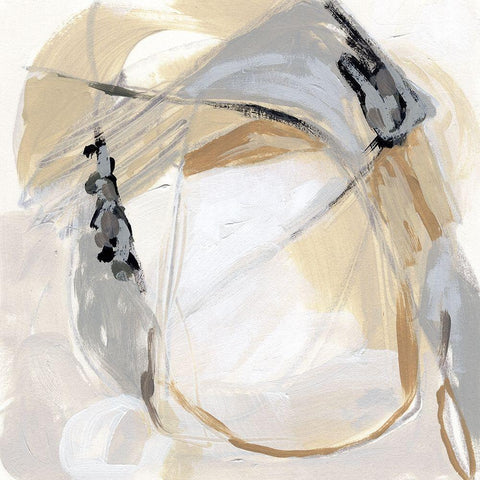 Neutral Singularity II White Modern Wood Framed Art Print with Double Matting by Vess, June Erica