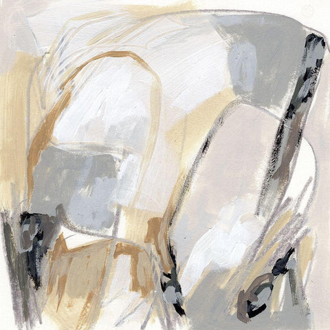 Neutral Singularity III Black Modern Wood Framed Art Print by Vess, June Erica