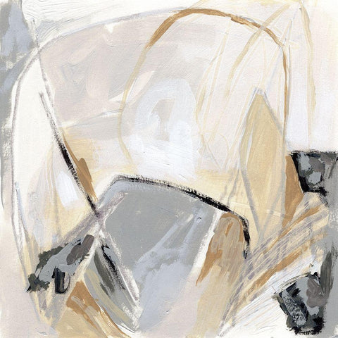 Neutral Singularity IV White Modern Wood Framed Art Print with Double Matting by Vess, June Erica