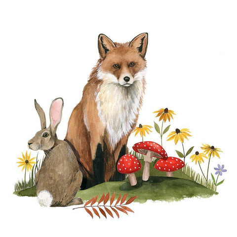 September Forest I White Modern Wood Framed Art Print by Popp, Grace