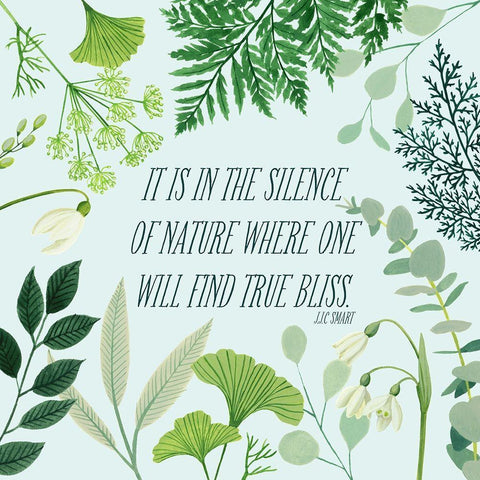 Natural Bliss I White Modern Wood Framed Art Print with Double Matting by Popp, Grace