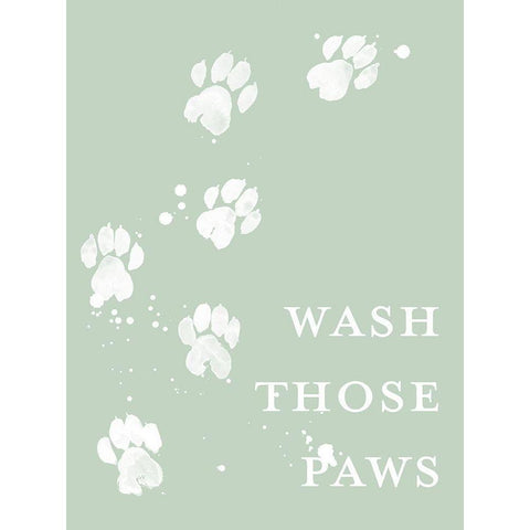 Wash Your Paws III Black Modern Wood Framed Art Print with Double Matting by Popp, Grace
