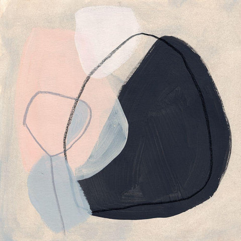 Keystone IV Black Modern Wood Framed Art Print by Vess, June Erica