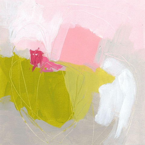 Petal Tone I Black Modern Wood Framed Art Print by Vess, June Erica