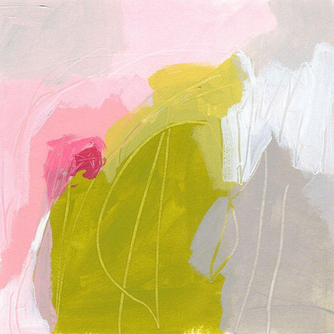 Petal Tone III Black Modern Wood Framed Art Print with Double Matting by Vess, June Erica