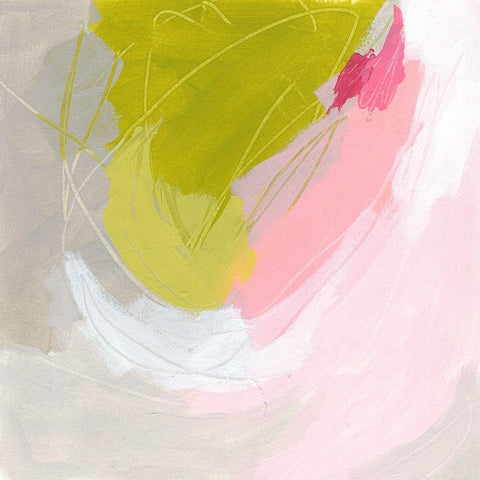 Petal Tone IV Black Modern Wood Framed Art Print with Double Matting by Vess, June Erica