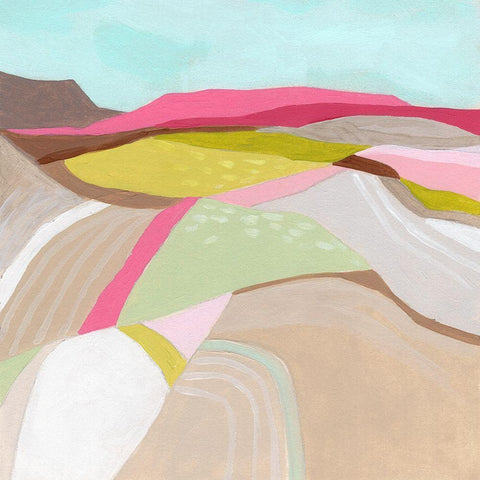 Valley Path I Black Modern Wood Framed Art Print by Vess, June Erica