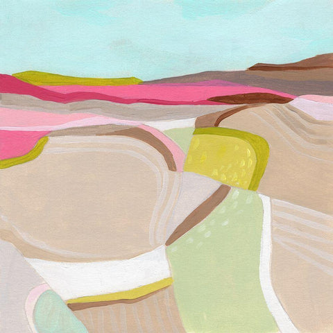 Valley Path II Black Modern Wood Framed Art Print by Vess, June Erica