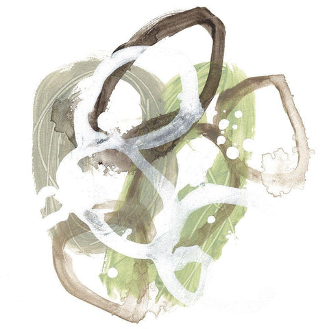 Verdigris Circuit I Black Ornate Wood Framed Art Print with Double Matting by Vess, June Erica