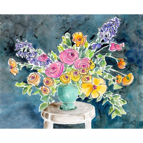 Abundant Arrangement I Black Modern Wood Framed Art Print by Moore, Regina