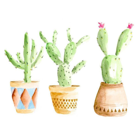 Patterned Pots I Gold Ornate Wood Framed Art Print with Double Matting by Moore, Regina