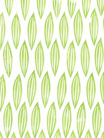 Lino Leaf III White Modern Wood Framed Art Print with Double Matting by Moore, Regina