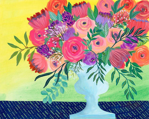 Imaginary Floral I Black Ornate Wood Framed Art Print with Double Matting by Moore, Regina