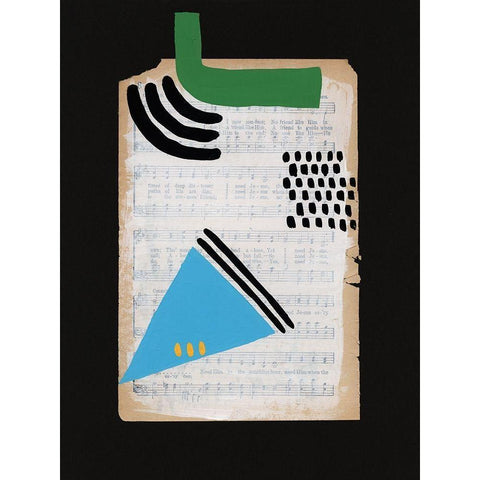 Vivid Order VI Black Modern Wood Framed Art Print with Double Matting by Moore, Regina