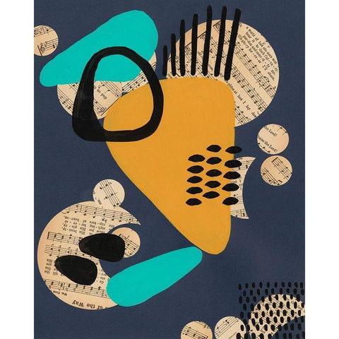 Contemporary Configuration IV Black Modern Wood Framed Art Print by Moore, Regina