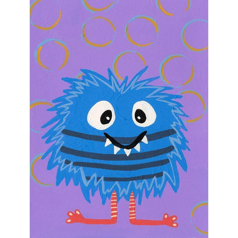 Happy Creatures I White Modern Wood Framed Art Print by Moore, Regina