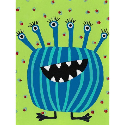 Happy Creatures II White Modern Wood Framed Art Print by Moore, Regina