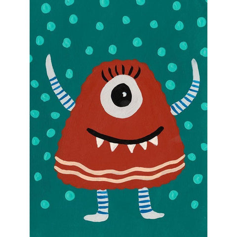 Happy Creatures VI Black Modern Wood Framed Art Print by Moore, Regina