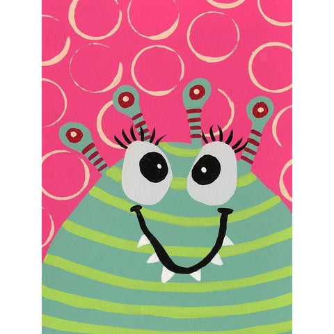 Happy Creatures VII Black Modern Wood Framed Art Print with Double Matting by Moore, Regina
