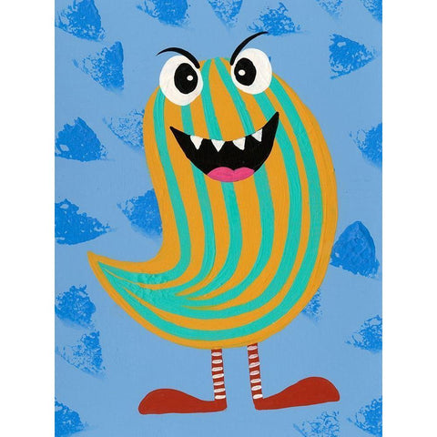 Happy Creatures IX White Modern Wood Framed Art Print by Moore, Regina