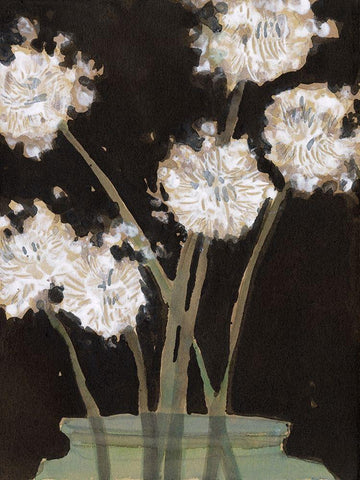 Dandy Lions II Black Ornate Wood Framed Art Print with Double Matting by Dixon, Samuel