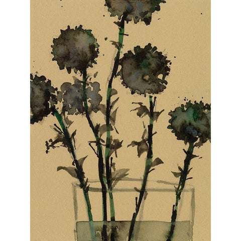 Dry Stems I White Modern Wood Framed Art Print by Dixon, Samuel