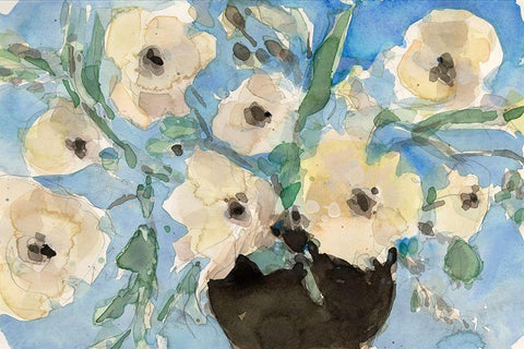 Potted Fragrant I Black Ornate Wood Framed Art Print with Double Matting by Dixon, Samuel