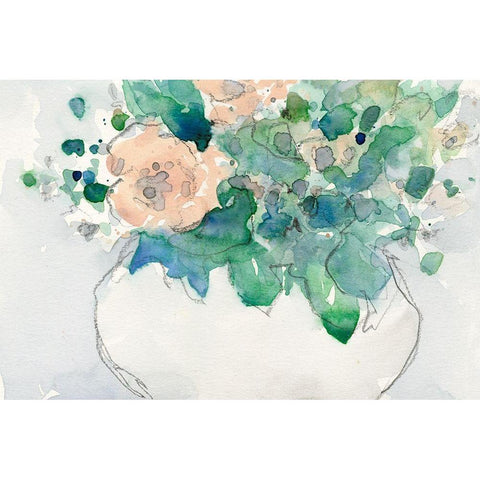 Pastel Arrangement I White Modern Wood Framed Art Print by Dixon, Samuel