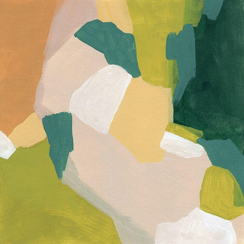 Field Survey I White Modern Wood Framed Art Print by Vess, June Erica