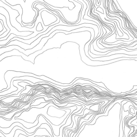 Topography Contour I Black Modern Wood Framed Art Print by Vess, June Erica