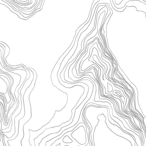 Topography Contour IV White Modern Wood Framed Art Print by Vess, June Erica