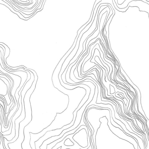 Topography Contour IV White Modern Wood Framed Art Print with Double Matting by Vess, June Erica