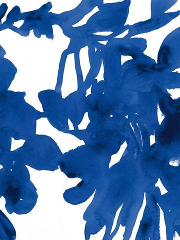 Azure Silhouette I Black Ornate Wood Framed Art Print with Double Matting by Vess, June Erica