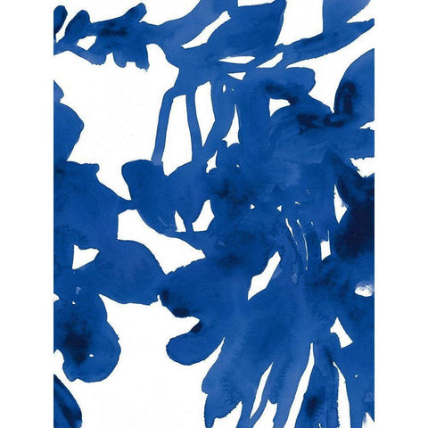 Azure Silhouette I White Modern Wood Framed Art Print by Vess, June Erica