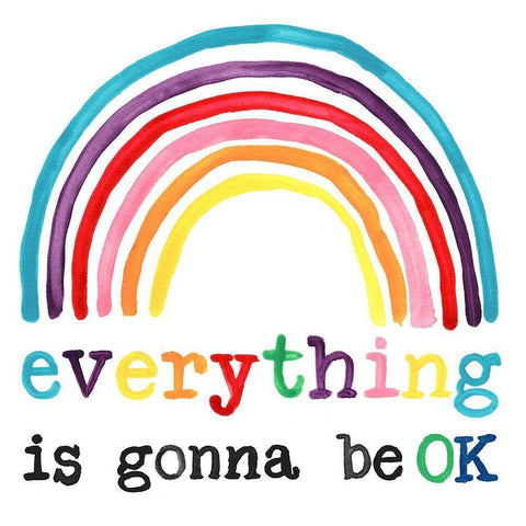 Rainbow Hope I White Modern Wood Framed Art Print by Vess, June Erica