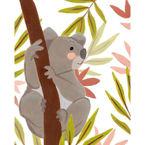 Koala-ty Time II Black Modern Wood Framed Art Print with Double Matting by Vess, June Erica