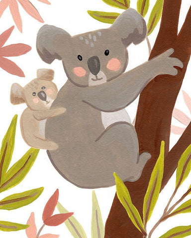Koala-ty Time III Black Ornate Wood Framed Art Print with Double Matting by Vess, June Erica