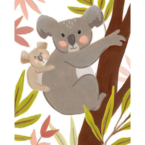Koala-ty Time III Black Modern Wood Framed Art Print by Vess, June Erica