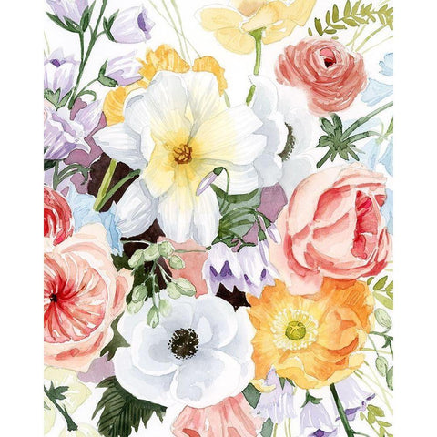 Wildflower Dreams II White Modern Wood Framed Art Print by Popp, Grace