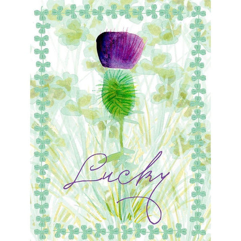 Lucky Shamrock I Black Modern Wood Framed Art Print by Ludwig, Alicia