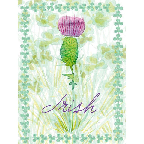 Lucky Shamrock II White Modern Wood Framed Art Print by Ludwig, Alicia