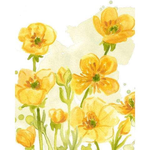 Sunshine Meadow I Gold Ornate Wood Framed Art Print with Double Matting by Vess, June Erica