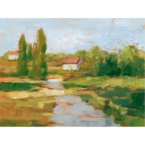 Rural English Cottage I Gold Ornate Wood Framed Art Print with Double Matting by Harper, Ethan