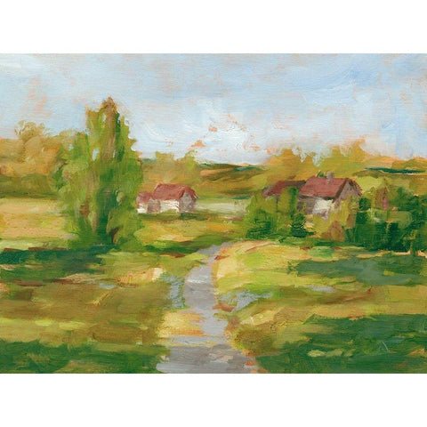 Rural English Cottage II White Modern Wood Framed Art Print by Harper, Ethan
