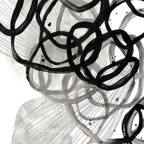 Cellular Journey V White Modern Wood Framed Art Print with Double Matting by Vess, June Erica