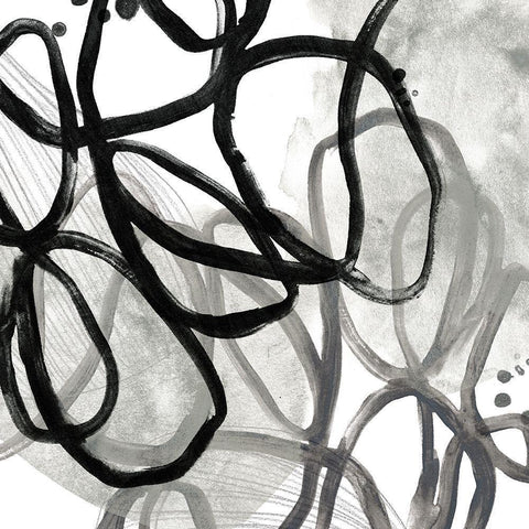 Cellular Journey VI Black Modern Wood Framed Art Print with Double Matting by Vess, June Erica