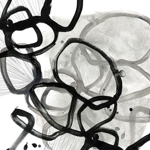 Cellular Journey VIII White Modern Wood Framed Art Print with Double Matting by Vess, June Erica