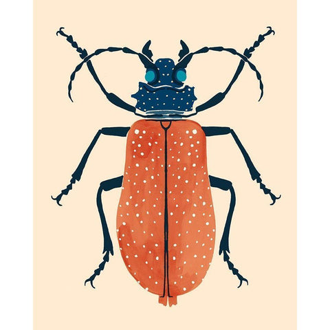 Beetle Bug III Black Modern Wood Framed Art Print with Double Matting by Barnes, Victoria