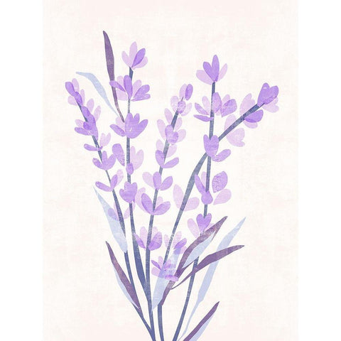 Lavender Land I White Modern Wood Framed Art Print by Wang, Melissa
