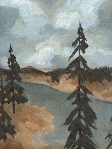 Yellowstone River II Black Ornate Wood Framed Art Print with Double Matting by Green, Jacob